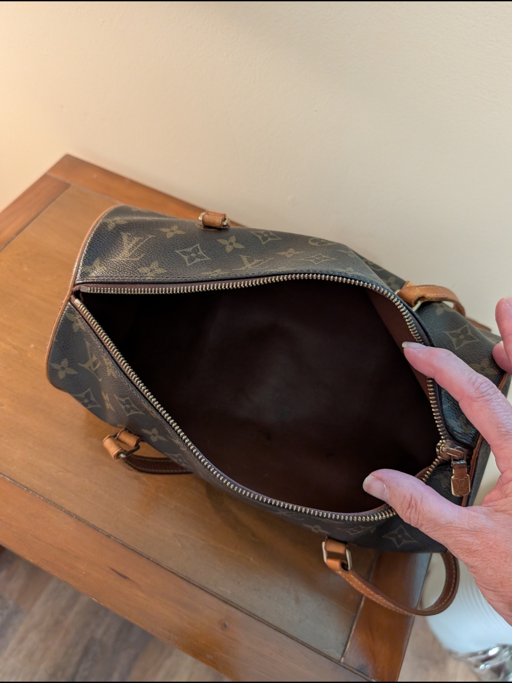 Louis Vuitton Monogram Barrel Bag in Brown and Tan - Picture 10 of 11